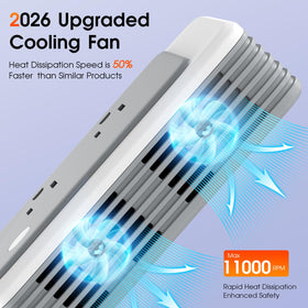 Mapambo cooling fan vent close-up showing quiet fast cooling for safe use