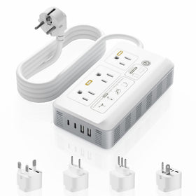 Mapambo front view showing outlets and ports, convenient all-in-one power