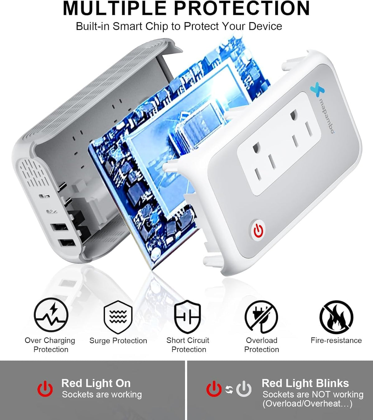 Mapambo ABS casing texture detail highlighting fire-resistant durable construction