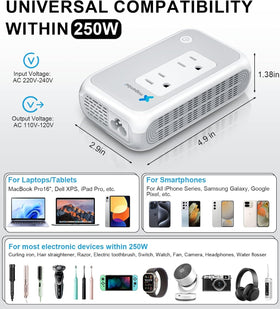 Mapambo packed in a suitcase with cables for organized travel charging