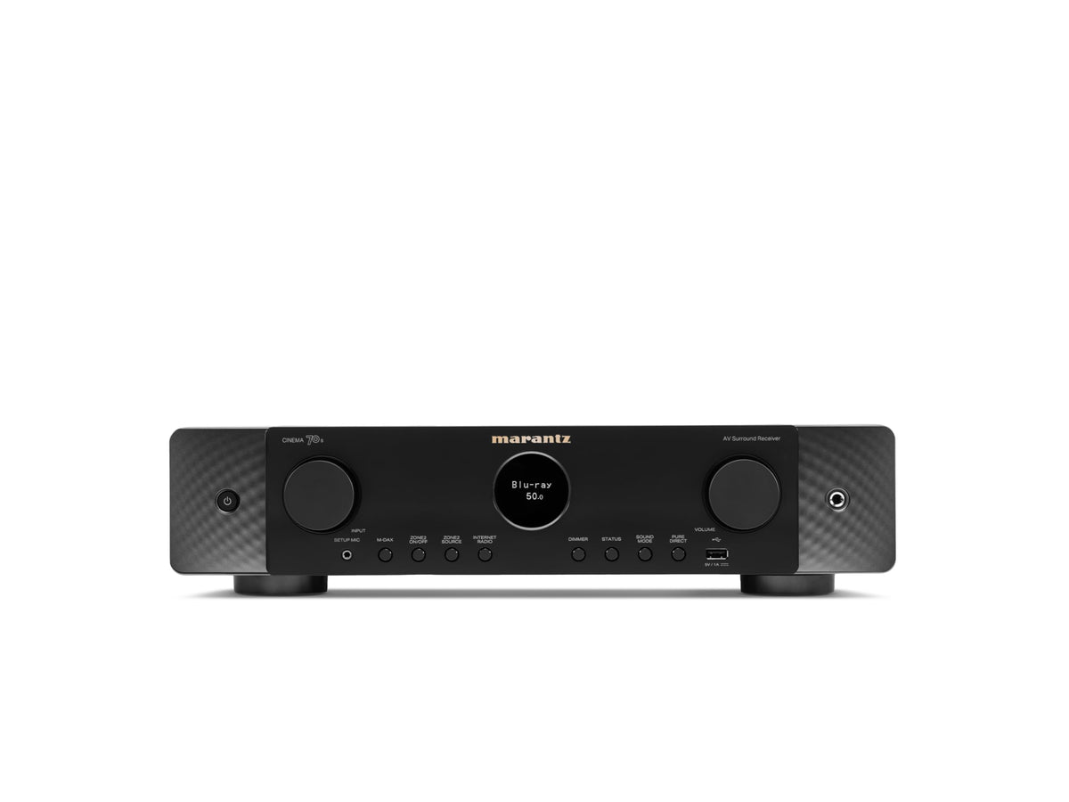 Marantz Cinema 70S front panel with clear controls for quick setup.
