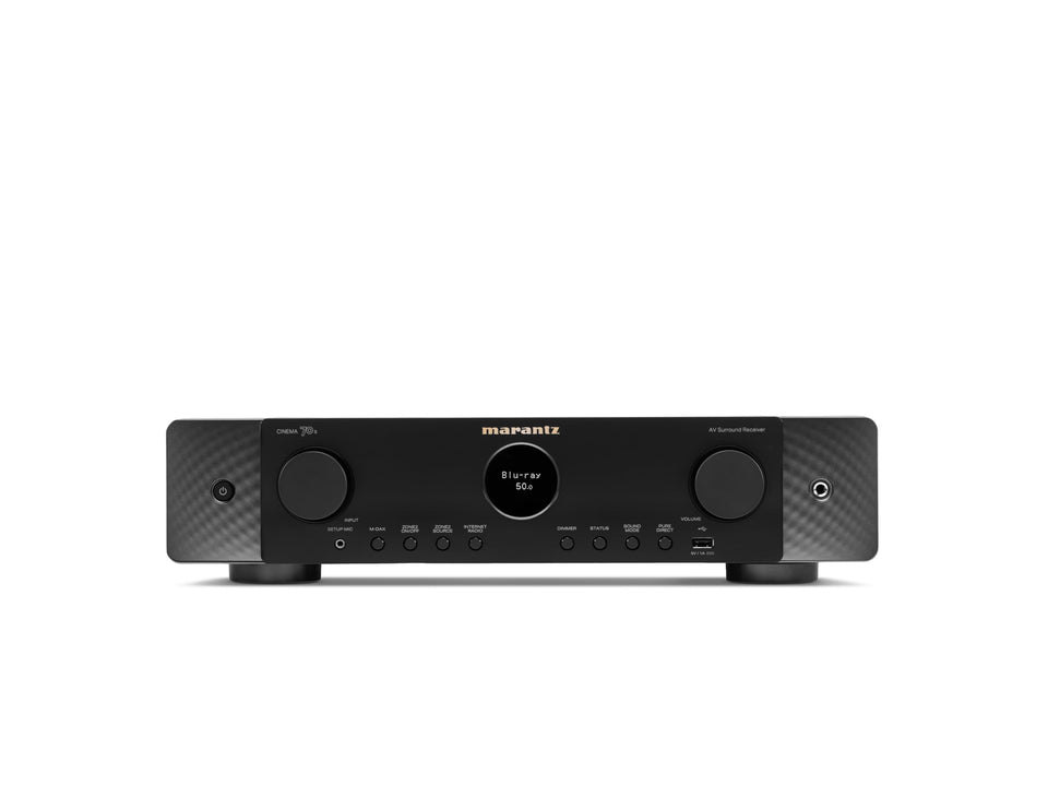 Marantz Cinema 70S front panel with clear controls for quick setup.