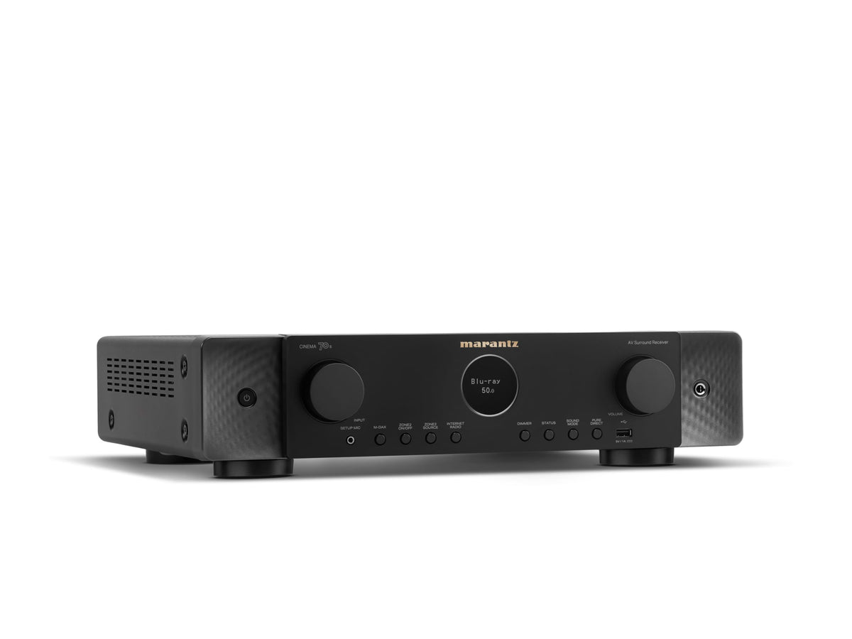 Marantz Cinema 70S remote control for effortless navigation and source switching.