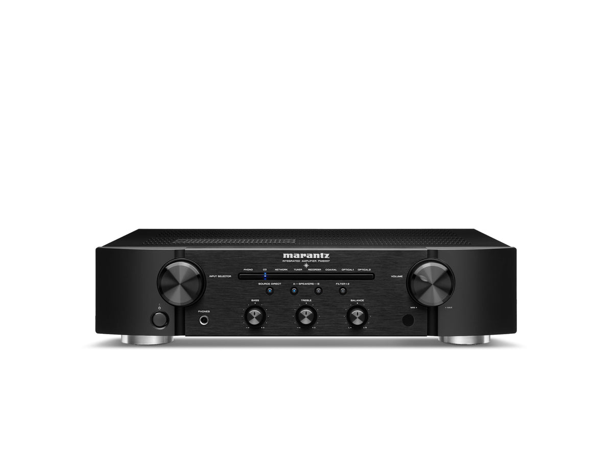 Marantz PM6007 front panel with clean controls for precise listening.