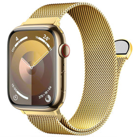 MARGE PLUS Milanese loop closeup on Apple Watch band with polished edges for secure daily wear.