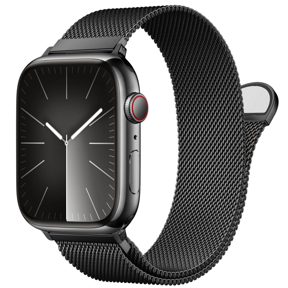 MARGE PLUS Milanese loop close-up showing premium stainless steel and comfortable wear