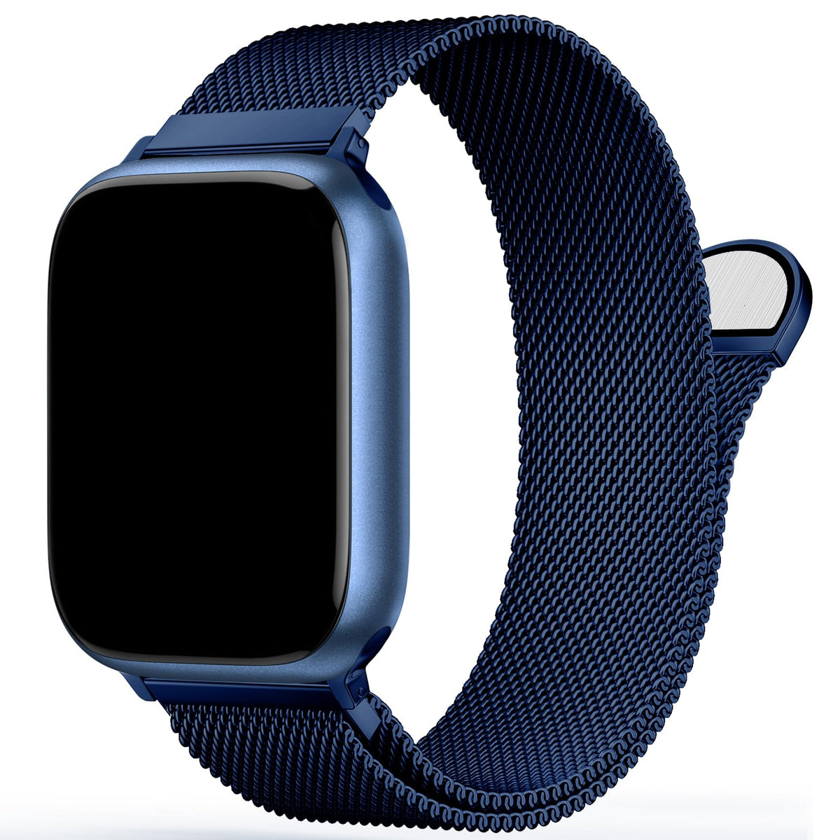 MARGE PLUS Milanese loop with magnetic clasp secures the 42mm Apple Watch.