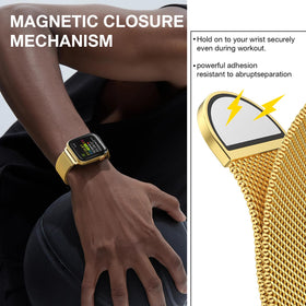 MARGE PLUS Milanese loop on wrist demonstrates breathable mesh design for comfort all day.
