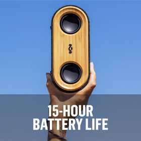 Marley Get Together 2 Mini speaker with charging USB-C for all-day listening.