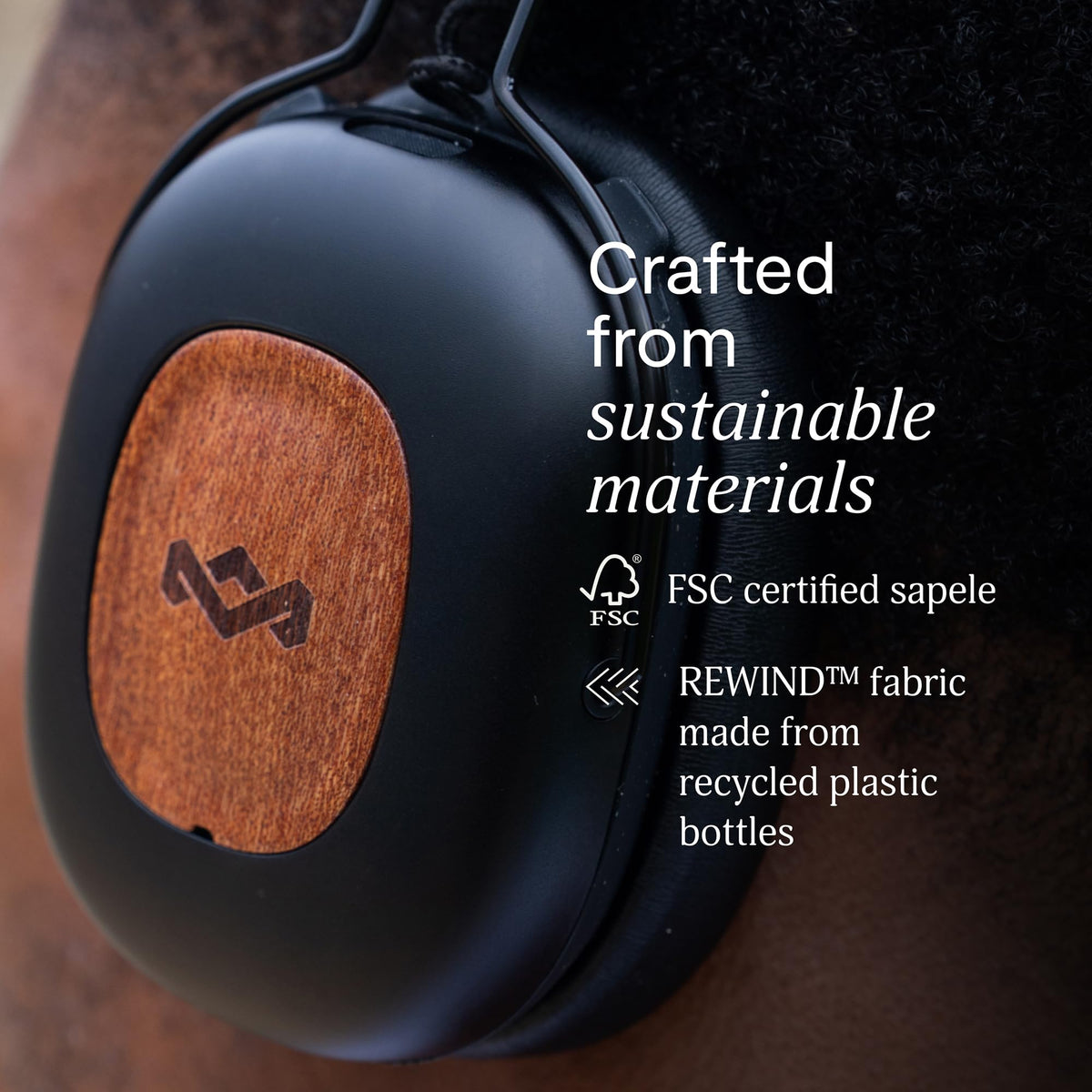 Marley Positive Vibration Rebel ANC headphones ambient audio, immersive listening