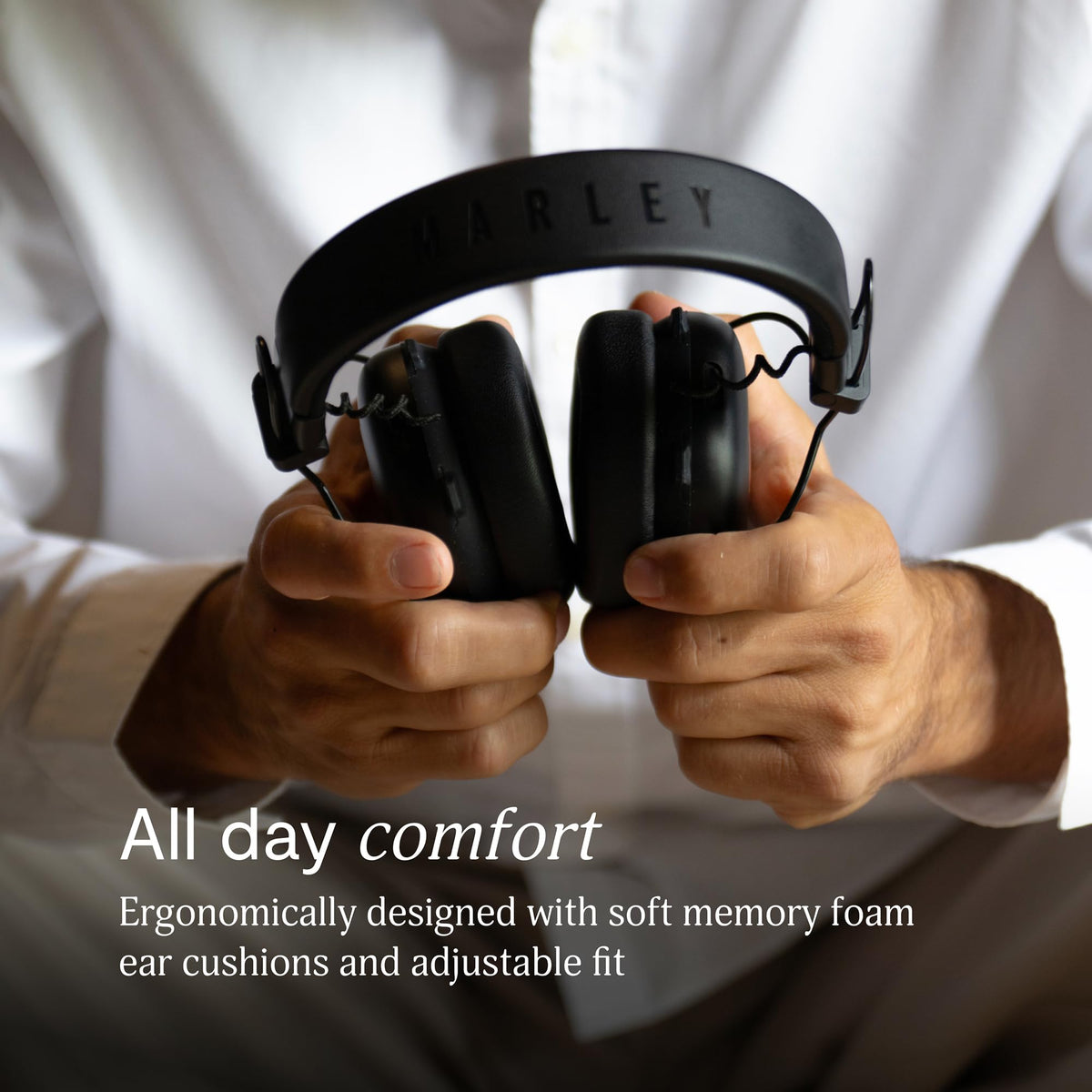 Marley Positive Vibration Rebel ANC headphones packaging, eco-friendly materials