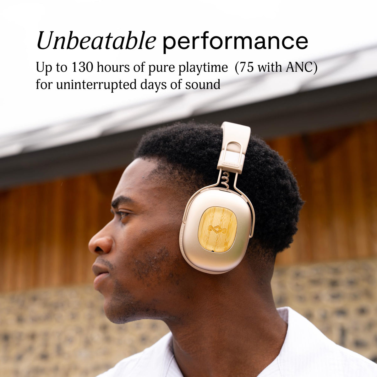 Marley Rebel ANC headphones controls close-up for quick actions
