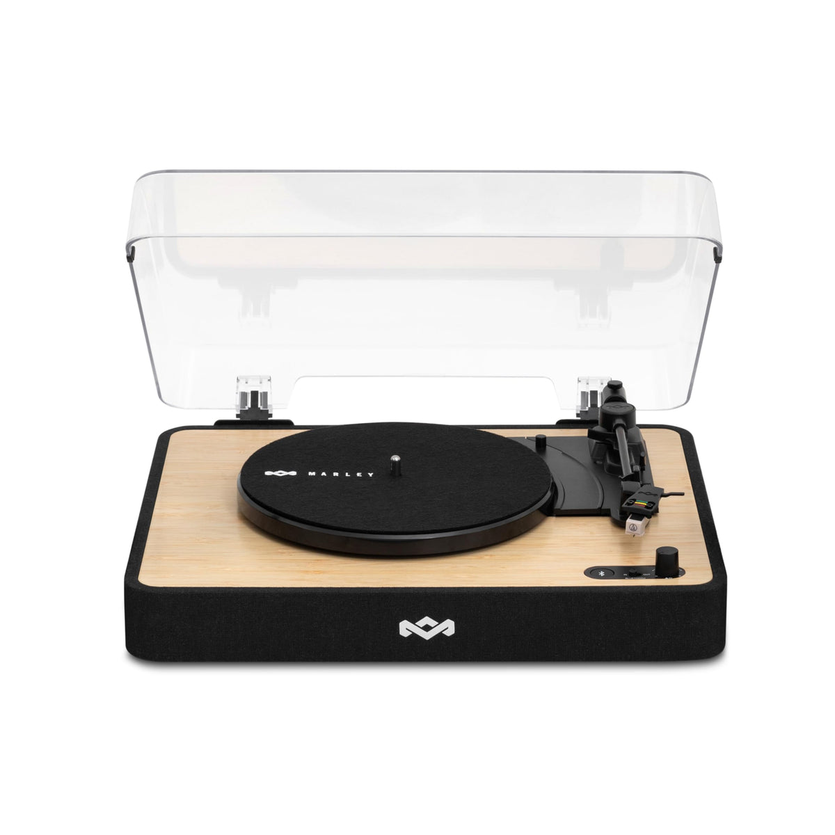 Marley Revolution turntable with Bluetooth for seamless wireless playback.