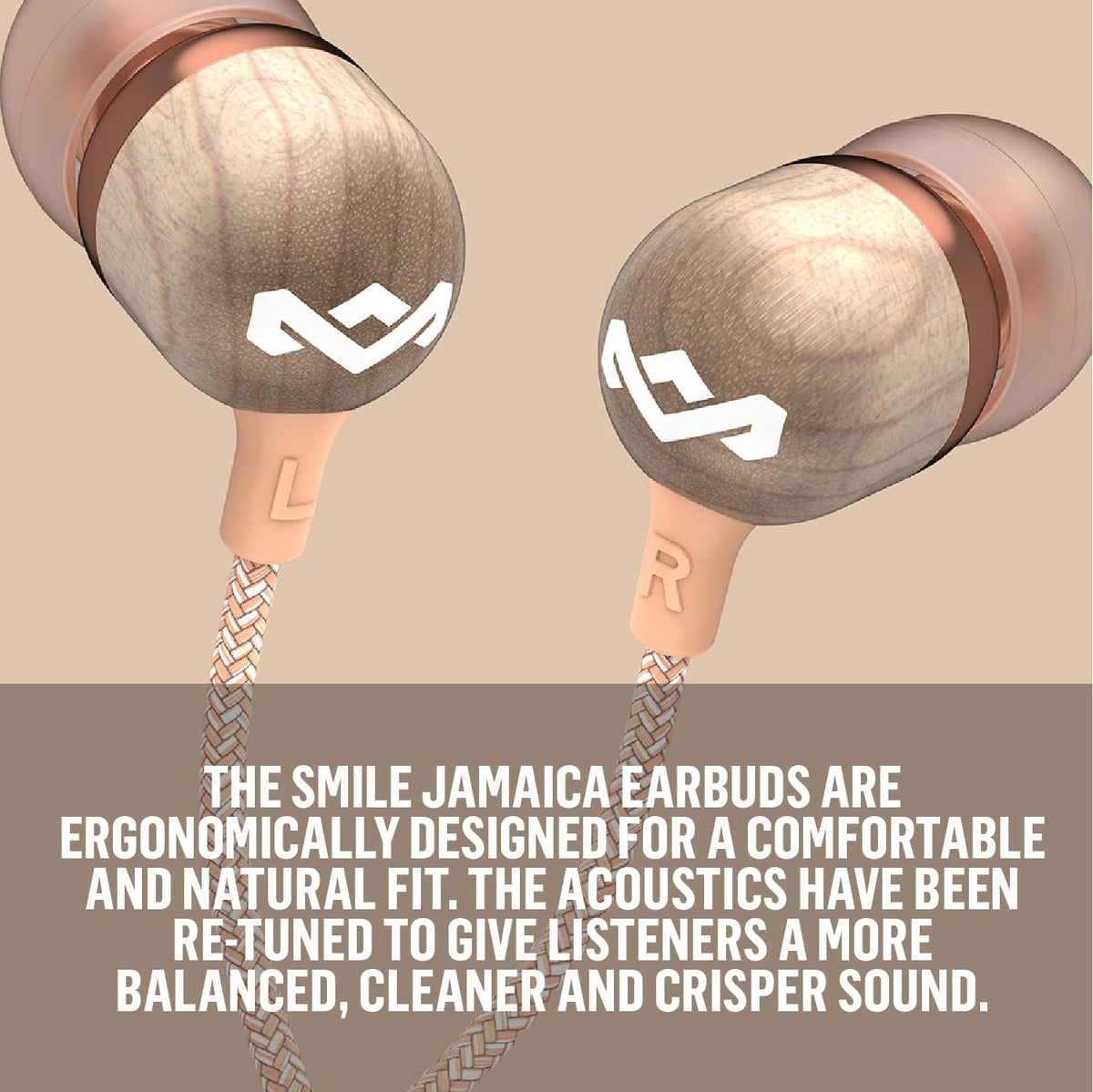 Marley Smile Jamaica earbuds 1-button-remote enables quick track control