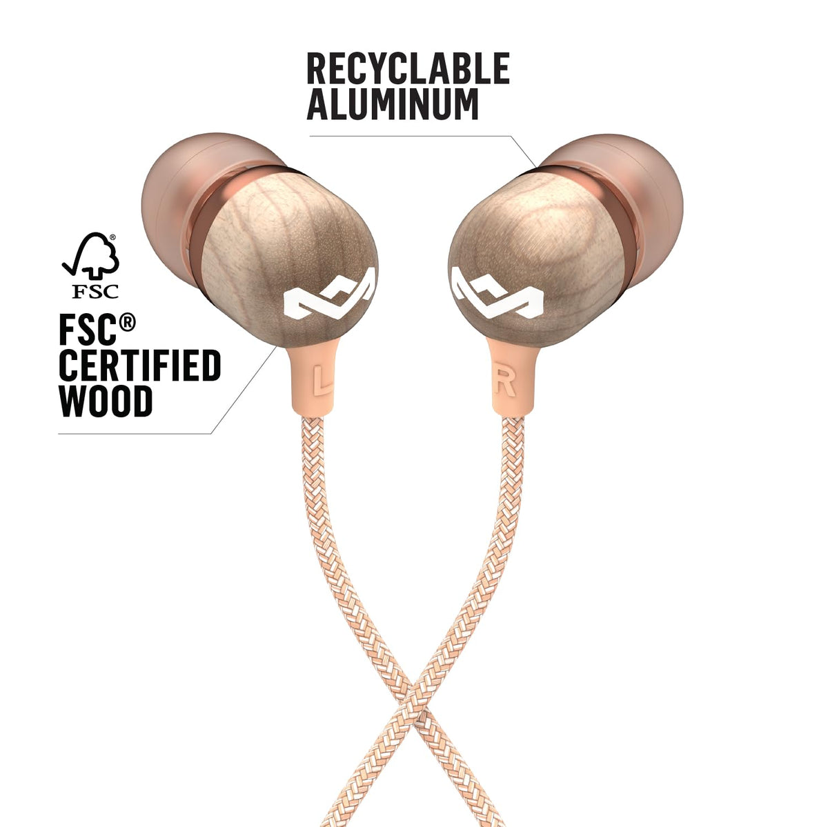 Marley Smile Jamaica earbuds wood-housing showcase sustainable materials and premium feel