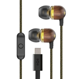 Marley Smile Jamaica USB-C earbuds with brass finish deliver vibrant sound for daily listening.