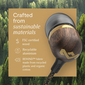 Brass accents and sustainable materials highlight Marley’s eco-conscious design.