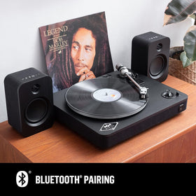 Detail of REGRIND silicone component on Marley Stir It Up turntable emphasizing durable design.
