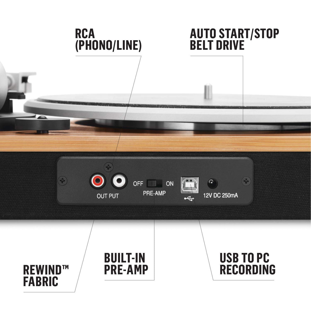 Marley Stir It Up tonearm with Bob Marley engraving