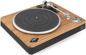 Marley Stir It Up turntable top view highlights sleek design and bamboo plinth