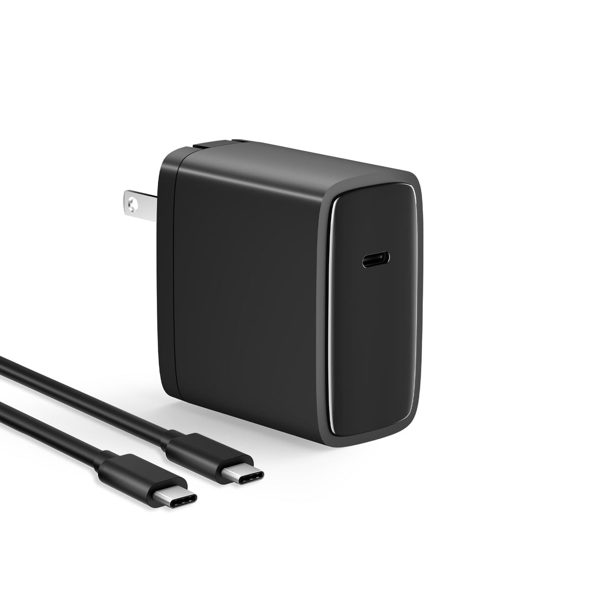 MARSDOCK 100W charger front view, compact MacBook charging companion for travel.