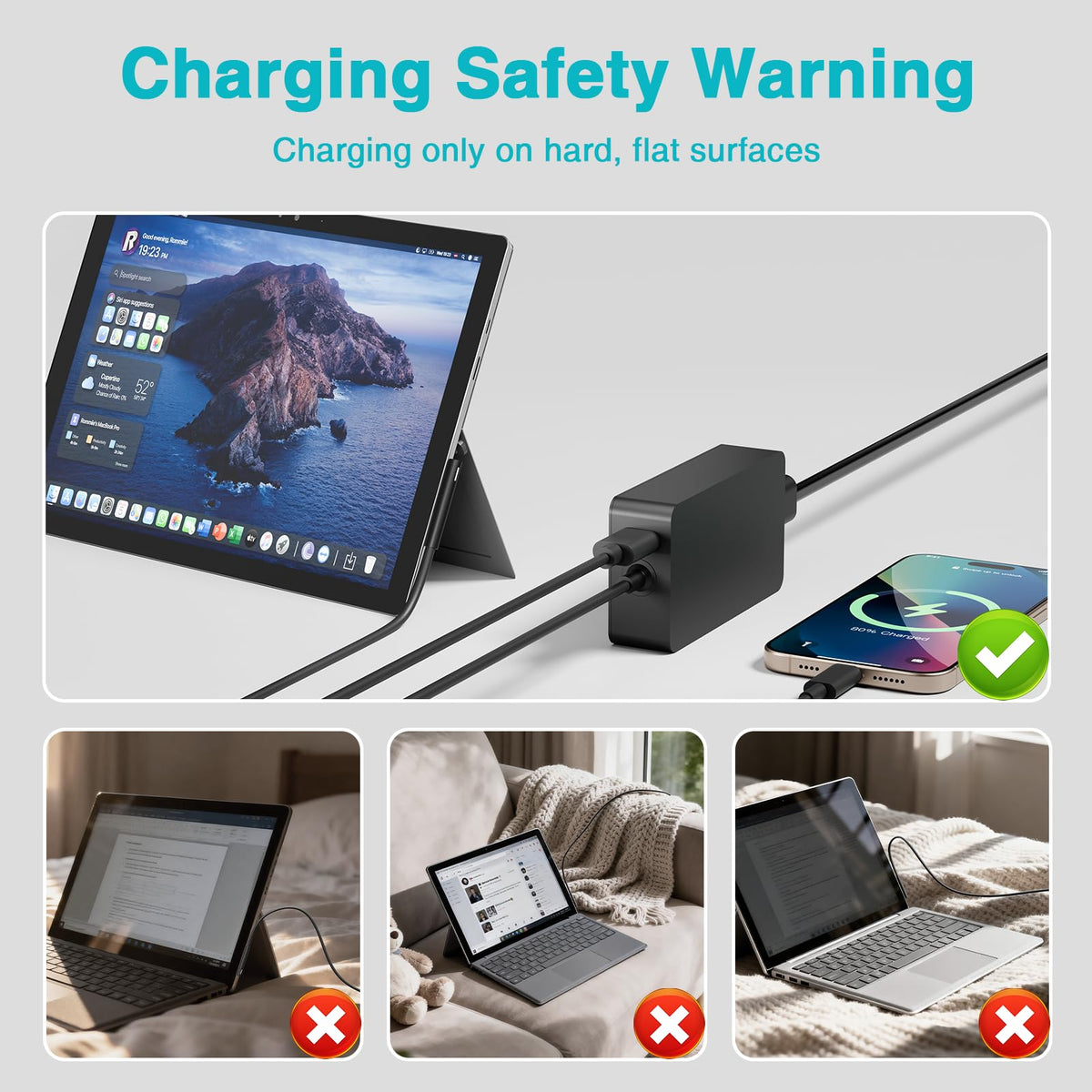 MARSDOCK boxed package with charger and power cord showing included accessories