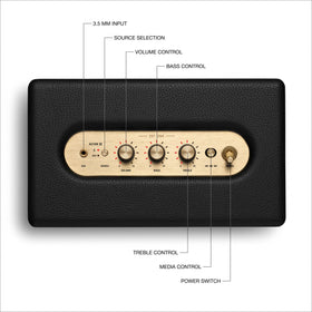 Marshall Acton III outward-angled tweeters and wide drivers for expansive soundstage.