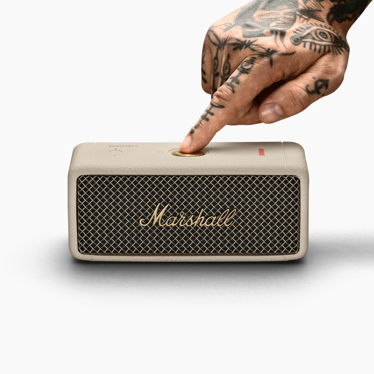 Marshall Emberton II Cream in use, delivers 360° sound for any listening spot.