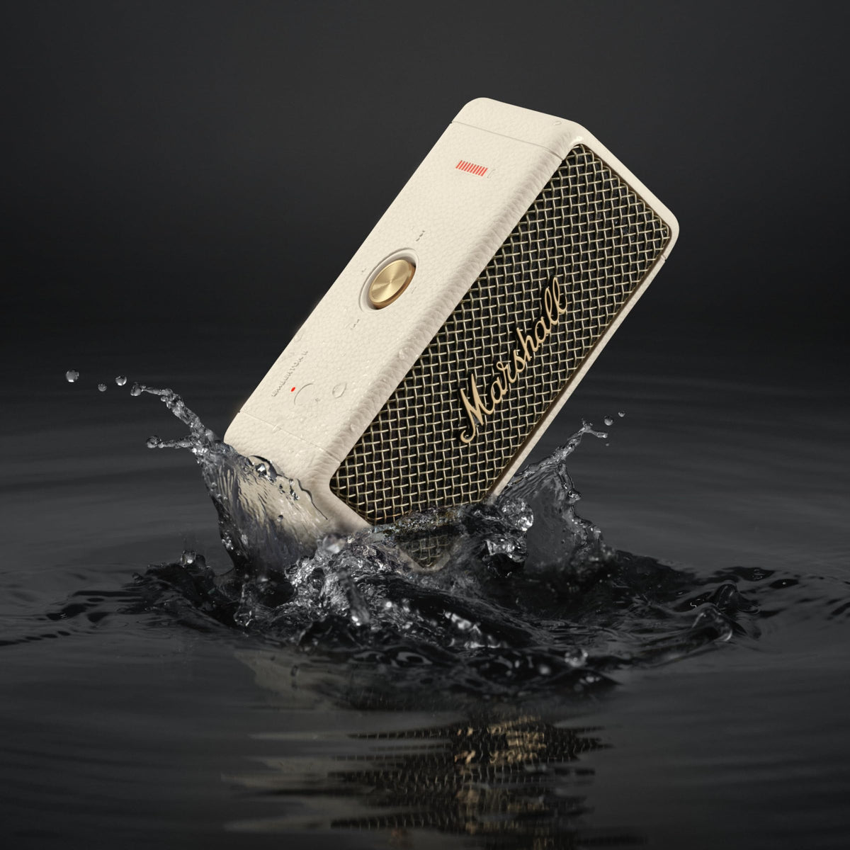Marshall Emberton II Cream IP67 rating, protected against dust and water for outdoor use.