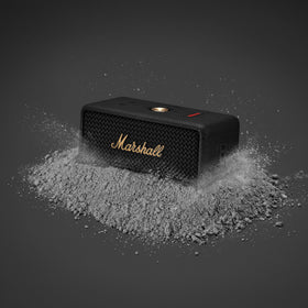 Marshall Emberton III beach-ready rugged design for on-the-go listening.