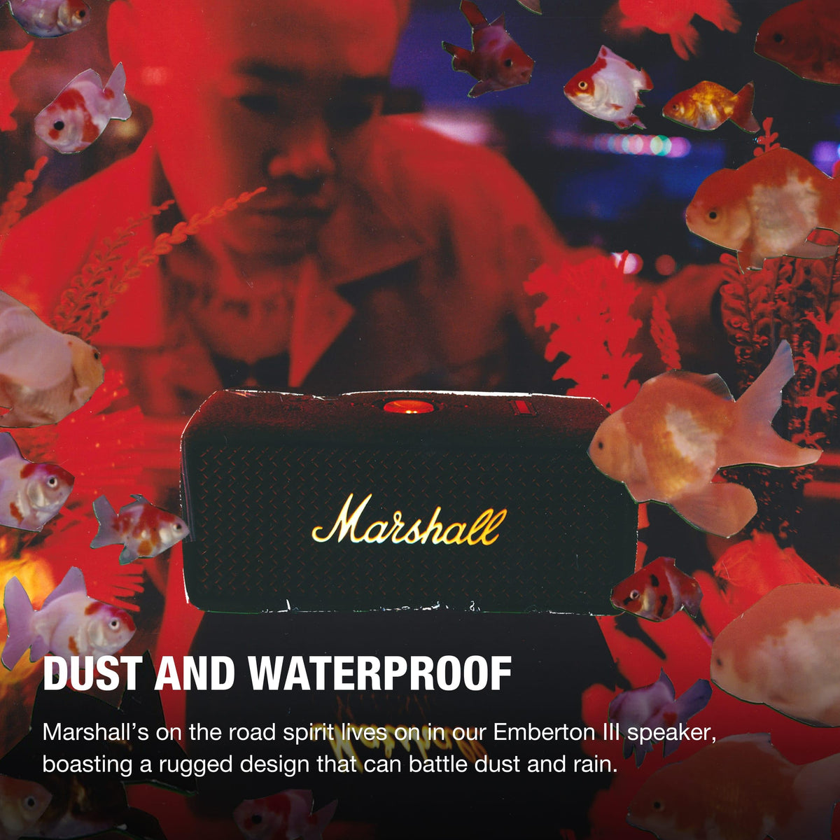 Marshall Emberton III true-stereophonic-sound delivers immersive, multi-directional audio in any space.
