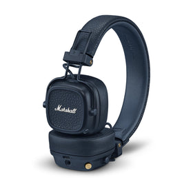 Marshall Major V on-ear headphones midnight blue for immersive listening on the go.