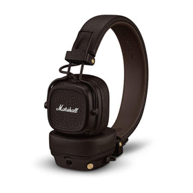 Marshall Major V wireless headphones folded for travel, easy to stow on trips.