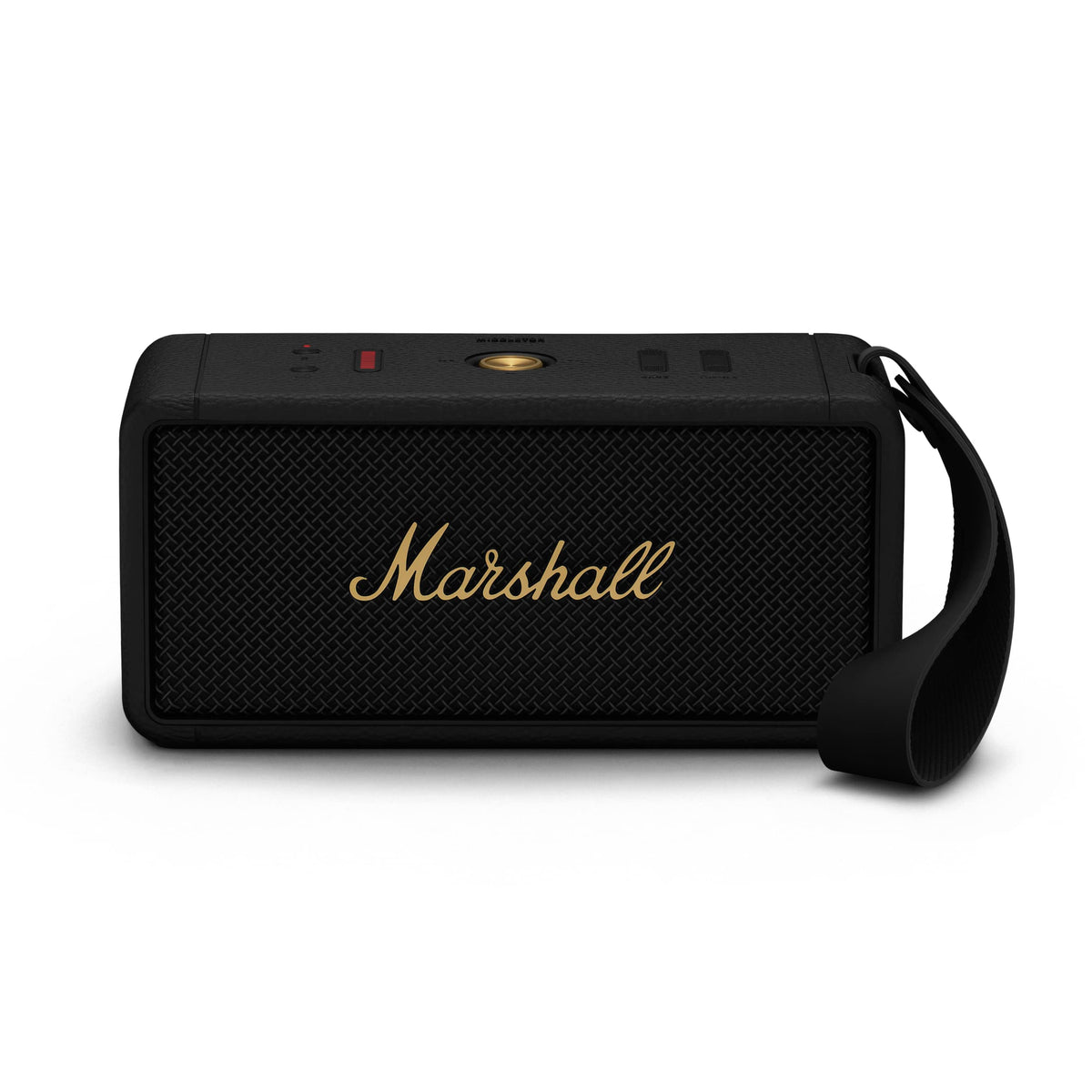 Marshall Middleton quad-speaker setup delivers immersive, directional sound.