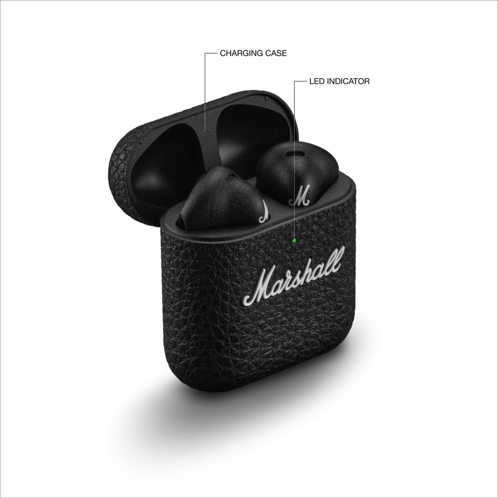Marshall Minor IV app interface for customizing sound preferences and updates.