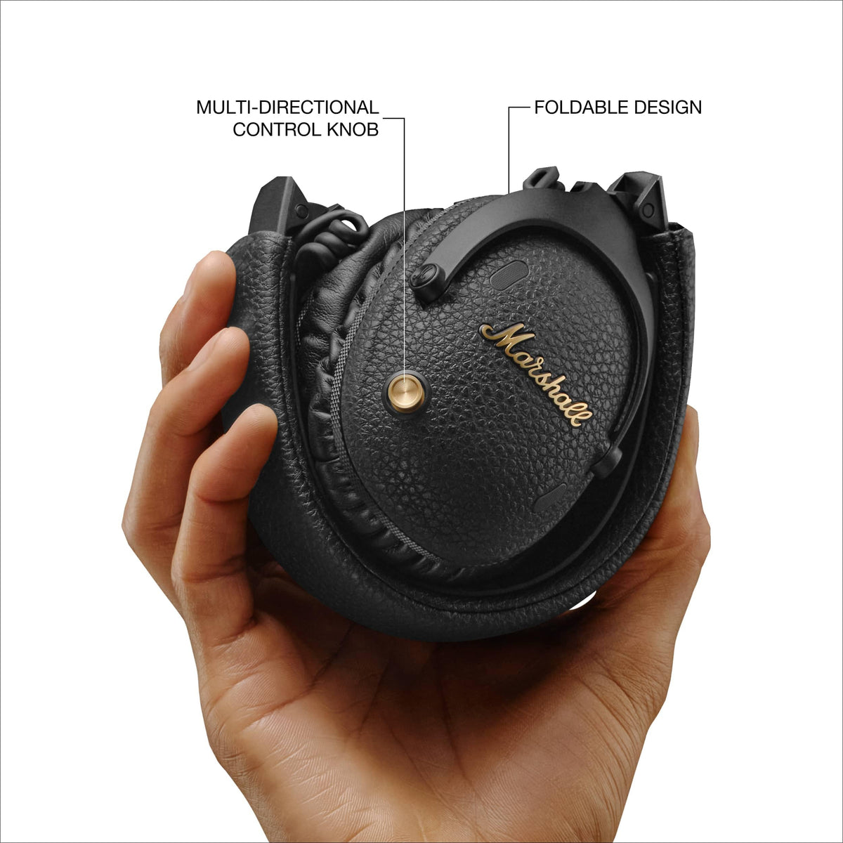 Soft ear cushions on Marshall Monitor III A.N.C. deliver daily comfort.