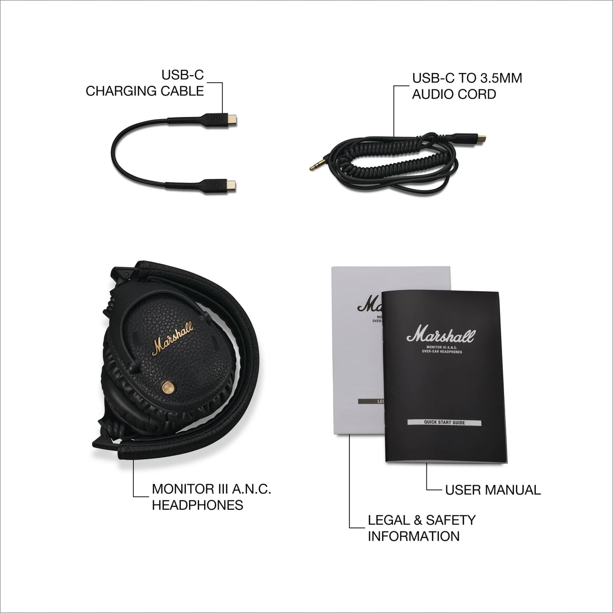Soundstage audio on Marshall Monitor III A.N.C. expands stereo presence.