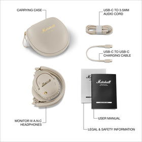 Marshall Monitor III A.N.C. built-in microphone supports clear calls.