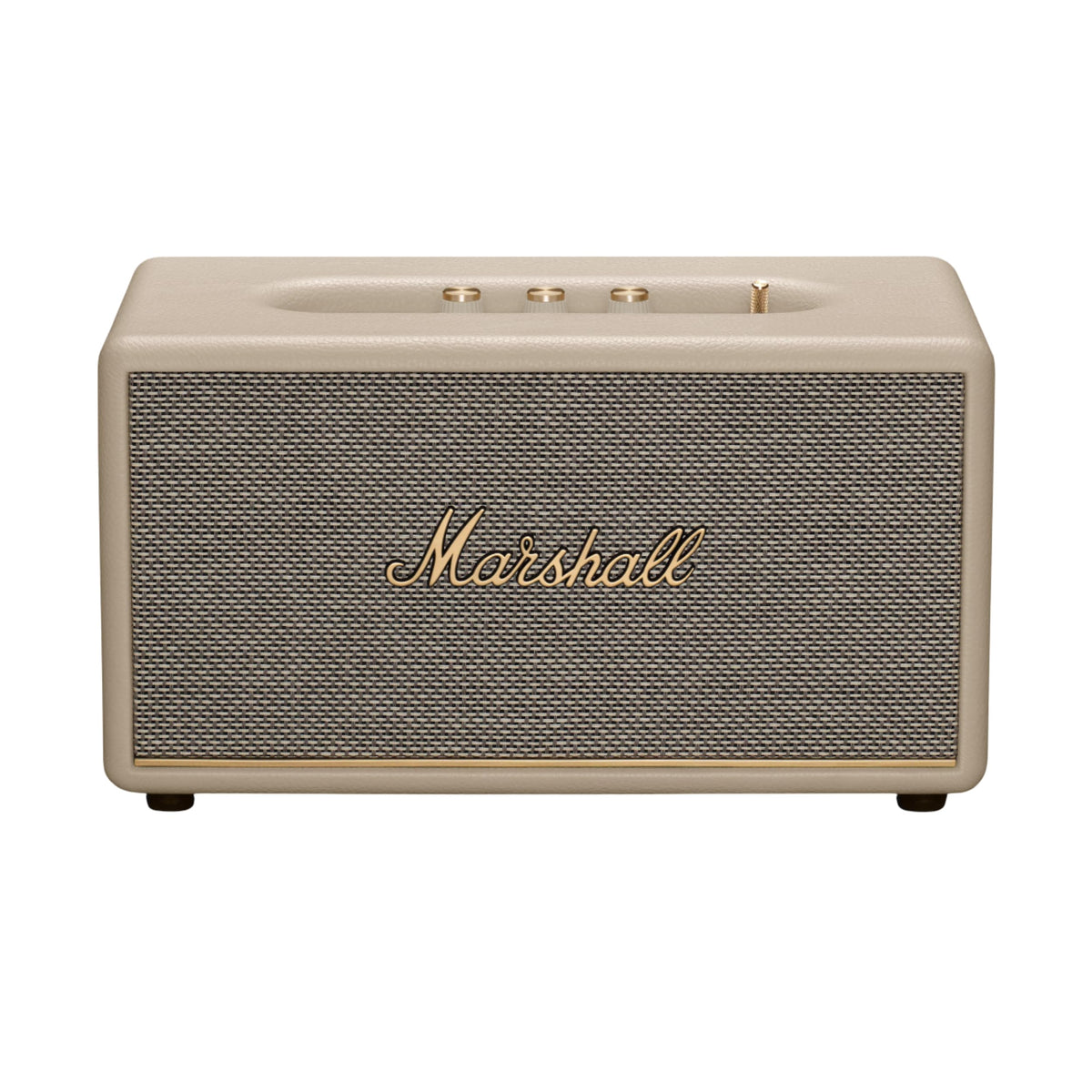 Marshall Stanmore III front view in cream shows room-filling sound and iconic styling.
