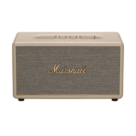 Marshall Stanmore III front view in cream shows room-filling sound and iconic styling.