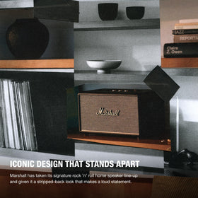 Marshall Stanmore III top controls highlight quick pairing and volume adjustment for easy use.