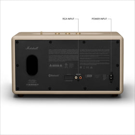 Marshall Stanmore III tweeter closeup highlights crisp highs and balanced sound.