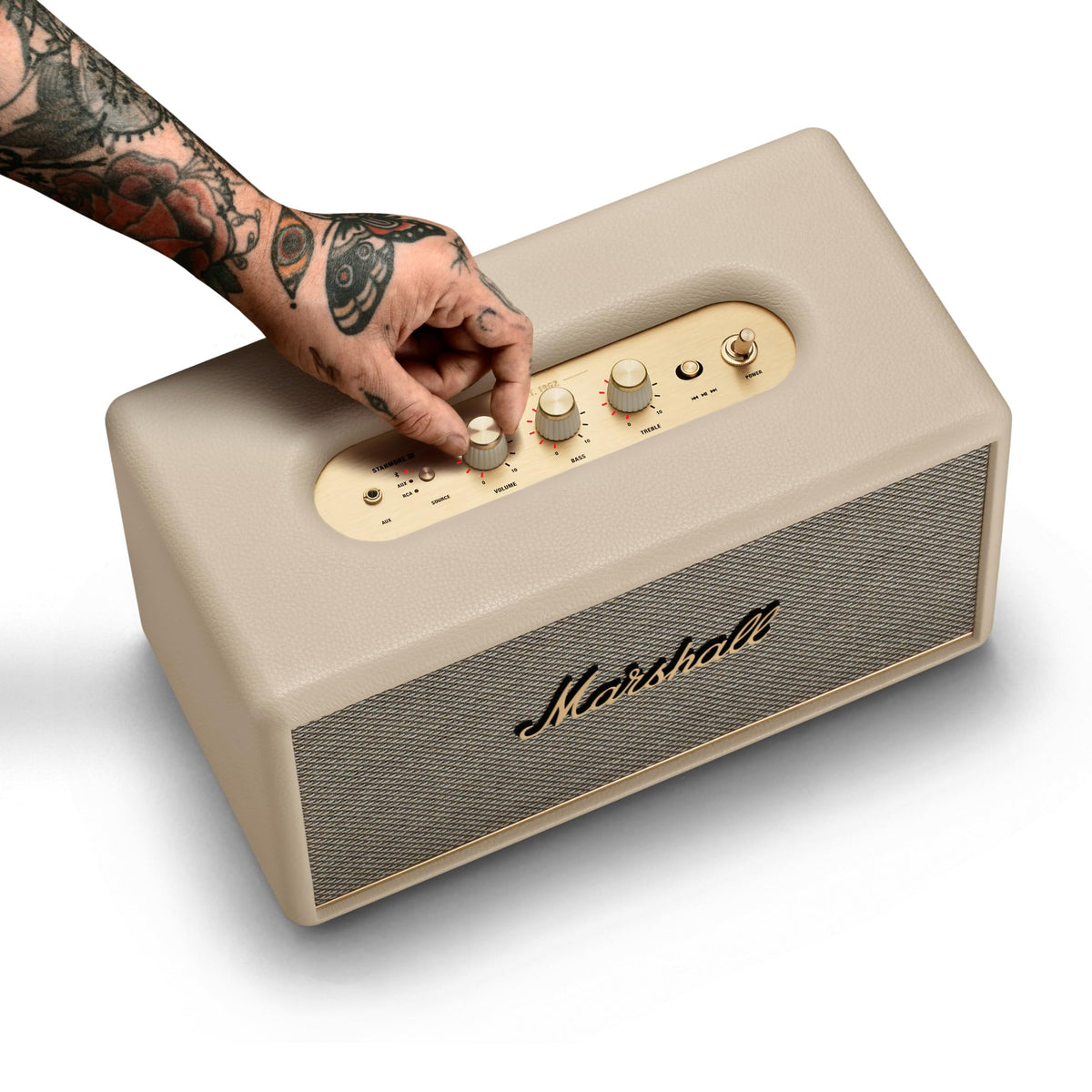 Marshall Stanmore III waveguide detail reveals the wide soundstage design.