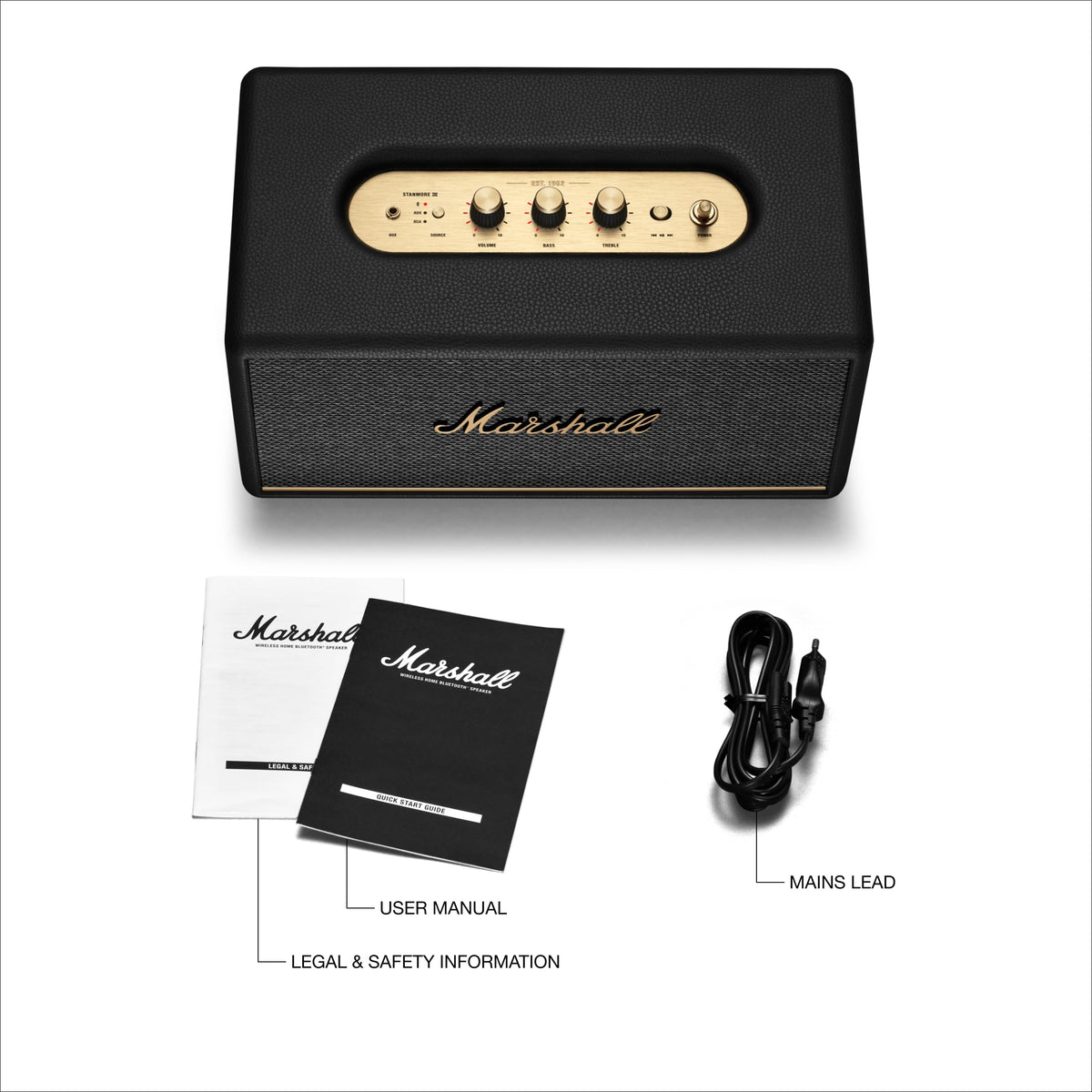 Marshall Stanmore III reinforced waveguides improve wide soundstage even at higher volumes.