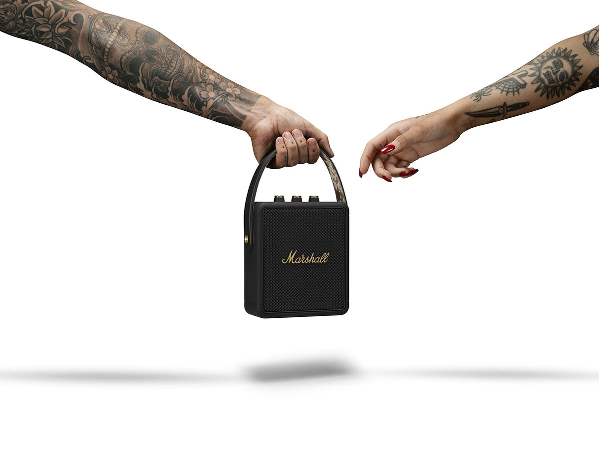 Marshall Stockwell II IPX4 rating communicates splash resistance for outdoor use.