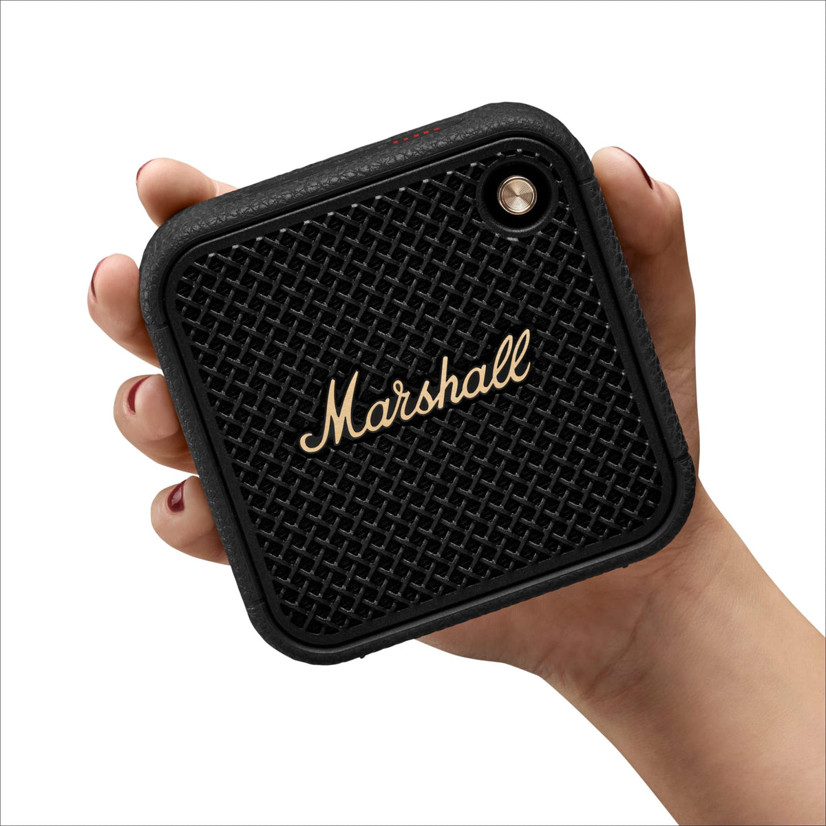 Compact Marshall Willen II bluetooth speaker designed for travel
