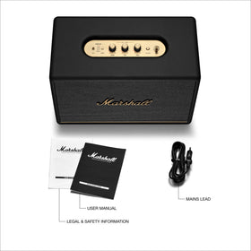 Marshall Woburn III HDMI input enables TV audio integration with Marshall sound.