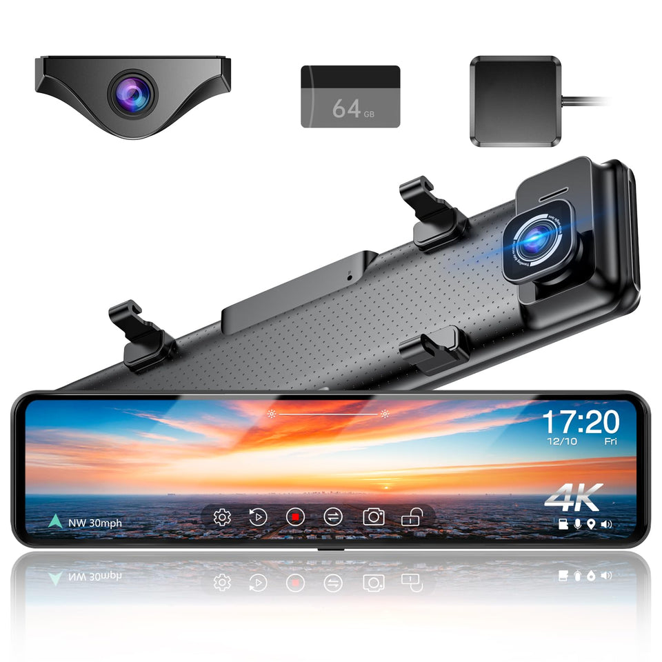 Martalk G850+ front and rear 4K dash mirror for safer driving