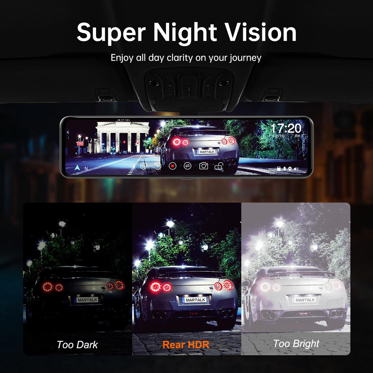 Martalk G850+ Starvis 4K sensor for sharp daytime and dusk footage