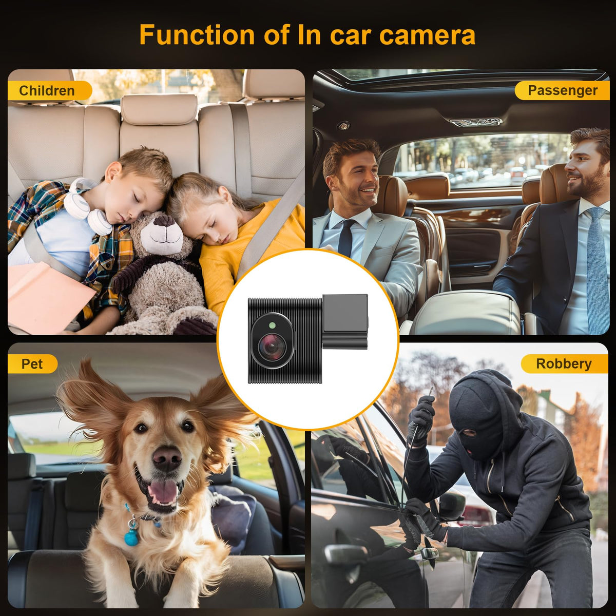 Martalk K80 in-cabin 1080p camera records interior activity safely.